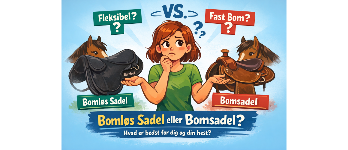 Rytter der er i tvivl om valg mellem boml�s sadel og bomsadel
