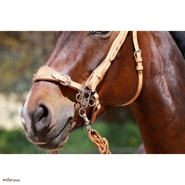 Komplet Flower hackamore - 3 dele